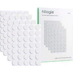 350 Pcs (0.79 Inch Diameter) 20mm Double Sided Adhesive Glue Round Dots Stickers Removable Clear Sticky Tack Putty Waterproof for Balloon, Crafts, Art Decoration