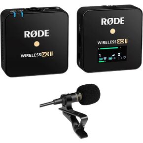 مجموعة مسجل نظام ميكروفون لاسلكي رقمي مدمج من Rode Wireless GO II مع ميكروفون ذو طية صدر السترة بدرجة احترافية in Kuwait