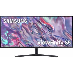 شاشة سامسونج 34 بوصة فيو فينيتي S50GC فائقة الجودة QHD، 100 هرتز، 5 مللي ثانية، HDR10، AMD FreeSync، العناية بالعين، تصميم بلا حدود، PIP، PBP، LS34C50DGANXZA، 2023، أسود