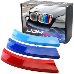 iJDMTOY مناسب تمامًا ///M-Colored Grille Insert Trims متوافق مع 2007-2013 BMW E70 X5، 2008-2012 E71 X6 Center Kidney Grill
