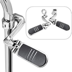 YENHUR 1.25" Highway Pegs Kit,Shiny Chrome Finsh,Strength Steel Clamps,Extension Arms and Streamliner Pegs Fit for Harley Davidson Electra Glide CVO Street Road Glide Road King Special