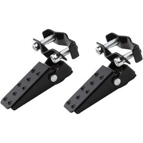 A Pair Universal Foldable Foot Pedals for Motorcycle Universal Frame Clamp-On Type Folding Foot Pegs for MTB ATV Scooter Motorcycle