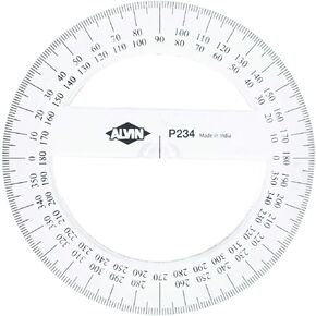 Alvin, P236, Circular Protractor, 360 Degrees - 6"