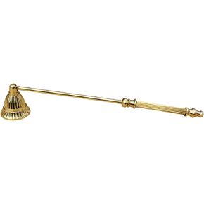 Handmade Solid Brass Candle Snuffer Cast Metal Gold Candle Snuffer Modern Design Candle Extinguisher with Long Handle, Gift for Candle Lovers Classic Look Gold Wick CandleSnuffer