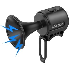 BSSOK Electric Bike Horn for Adults, 100dB Electronic Bicycle Bell Loud 1 Sound Mode with 300mAh Button Battery Operated/IPX4 Waterproof/Fixed Anti-Slip Pad, Bike Bell for Adults/Kids