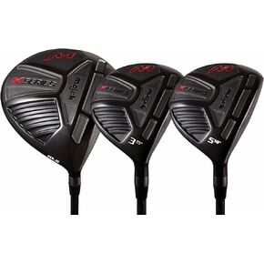 Senior Men's Majek K-Series High Launch 460cc 10.5° Driver and 3 5 Fairway Wood Set Golf Clubs, Right Handed Senior Flex with Premium Men's Arthritic Grip