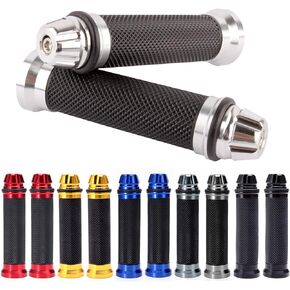 Universal 7/8" 22mm Motorcycle Handlebar Grips Gel Rubble Compatible with Chopper Cruiser Bike Street Bike Dirt Bike