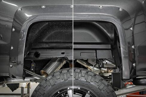 بطانات العجلات الخلفية لـ Rough Country لـ 07-13 GMC 1500/2500HD/3500HD - 4208 أسود in Saudi Arabia