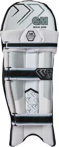 Gunn & Moore GM Cricket Maxi 606 واقيات أرجل الضرب الممتازة للبالغين (لون أزرق داكن)، اليد اليمنى in Kuwait