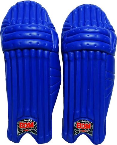 BDM Untamed Pro Mens Cricket Leg Guard اليد اليمنى وسادات الضرب الزرقاء من جلد البولي يوريثان in Kuwait
