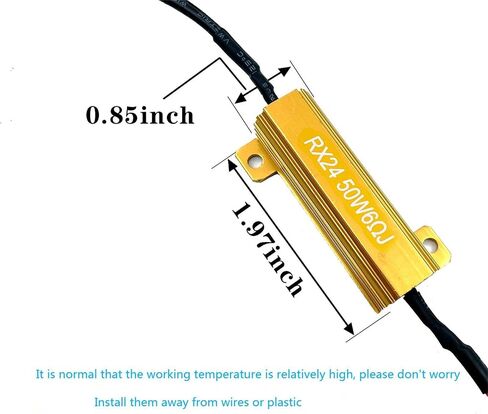2 قطعة 50 واط 6 أوم LED مقاومات الحمل + 4 قطعة T-clamp مشبك سلك سريع لإصلاح لمبة فرط فلاش بدوره إشارة ضوء لمبة وميض سريع رمز الخطأ تحذير إلغاء التتابع تسخير محول in Saudi Arabia