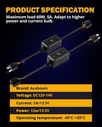 مجموعة مقاوم H4 المُحدثة من Auxbeam، أداة إلغاء تحذير فك تشفير الأخطاء المضادة للوميض، قطعتان/مجموعة برامج تشغيل Canbus لجهاز فك التشفير المُحسن، سلسلة C10 in Kuwait