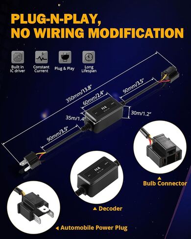 مجموعة مقاوم H4 المُحدثة من Auxbeam، أداة إلغاء تحذير فك تشفير الأخطاء المضادة للوميض، قطعتان/مجموعة برامج تشغيل Canbus لجهاز فك التشفير المُحسن، سلسلة C10 in Kuwait