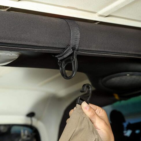 قطعتان من خطاف الملابس لجيب رانجلر CJ YJ TJ LJ JK JKU JL JLU JT Sports Sahara Freedom Rubicon & Unlimited X 2/4 باب (أسود) in Saudi Arabia