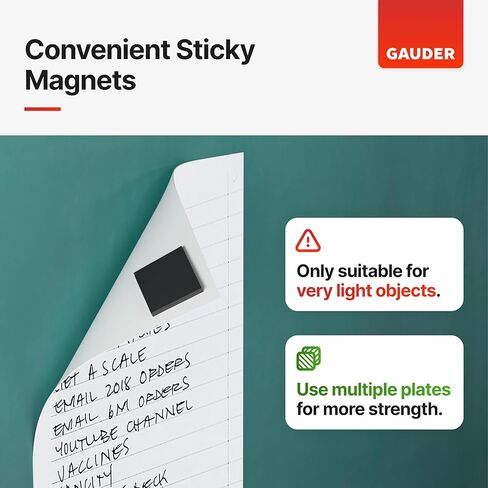 GAUDER Magnetic Dots and Squares | Small Sticky Magnets with Adhesive Backing | Self-Adhesive Flexible Magnets for Crafts, Whiteboards, Refrigerator in Kuwait