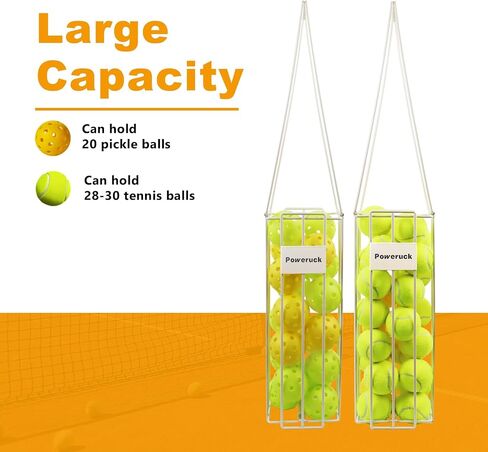 مجموعة معدات كرة المخلل، وعاء التقاط كرة التنس المسترد من Pickleballs مع 20 عبوة و40 فتحة من كرات المخلل وحامل حقائب اليد in Kuwait