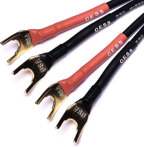 CESS-001S Spade Fork Plug to Speakon Female Jack Adapter for Speaker Cable - 2 Pack (Small Spade) in Saudi Arabia
