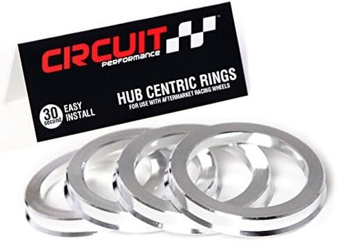 Circuit Performance 72.56mm OD to 64.1mm ID Silver Aluminum Hub Centric Rings in Saudi Arabia