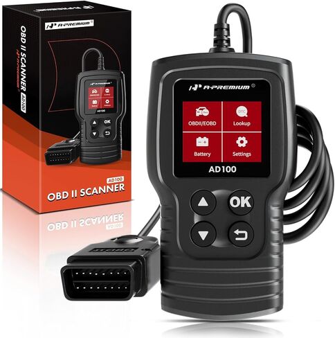 أداة تشخيص الماسح الضوئي A-Premium AD100 Universal Obd2، قارئ رمز السيارة OBDII/EOBD/CAN أداة المسح الضوئي، فحص ضوء المحرك/قراءة رموز الأخطاء الواضحة/فحص الضباب الدخاني/تدفق البيانات المباشر/اختبار البطارية، للسيارة منذ عام 1996 in Saudi Arabia