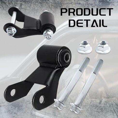 Set of 2 Rear Leaf Spring Shackle Kit Compatible with 1999-2013 Silverado 1500 2500 Avalanche 2500 Suburban 2500, Sierra 1500 2500 Yukon XL 2500, Replaces 722-029 22820716 25812937 in Saudi Arabia