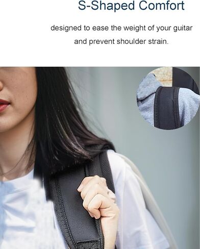 Acoustic guitar case, classical guitar case,Guitar cases for acoustic guitars soft padded, guitars[Waterproof][[Adjustable shoulder strap] guitar gig bag[41inch] in Kuwait