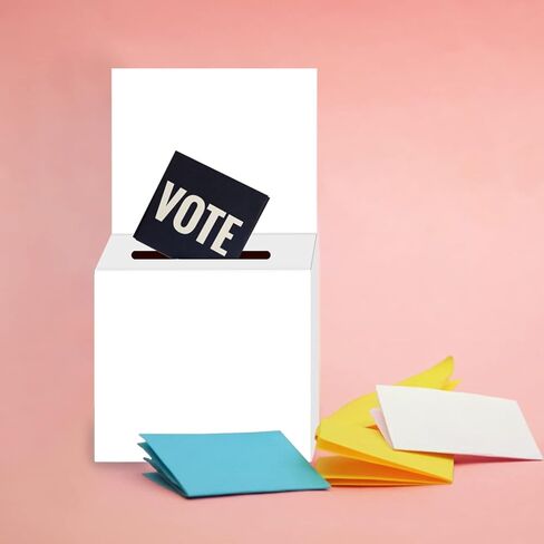 10 قطع من صناديق الاقتراع مقاس 6 × 6 × 6 بوصات صناديق تبرعات من الورق المقوى مع فتحة ورأس قابل للإزالة للسحب والتذاكر والأعمال الخيرية والتصويت (أبيض) in Kuwait