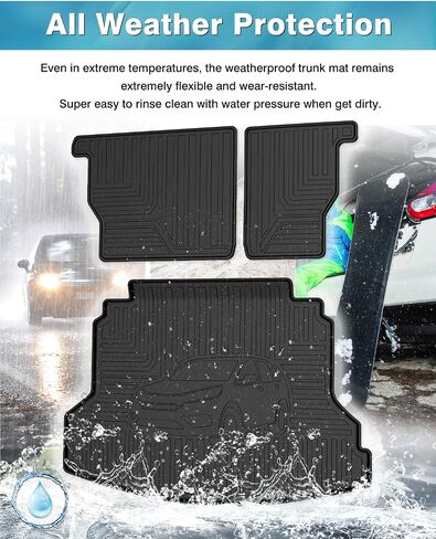 سجادات صندوق السيارة Mixsuper Liner Cargo متوافقة مع 2012-2016 Honda CR-V CRV، حماية من جميع الأحوال الجوية، بطانات شحن TPE سوداء مخصصة in Kuwait