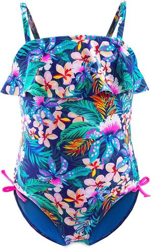 IKALI Girls Swimsuit Bathing Suit 1-Shoulder One Piece Swim Suit Swimwear Rash Guard Sets in Saudi Arabia