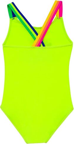 IKALI Girls Swimsuit Bathing Suit 1-Shoulder One Piece Swim Suit Swimwear Rash Guard Sets in Saudi Arabia
