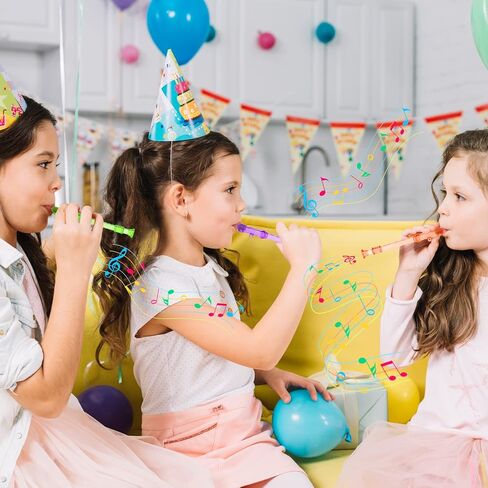 RMISODO 6 Pieces Mini Translucent Soprano Recorder Plastic 6 Hole Soprano Descant Recorder Music Flute for School Student, Random Color in Kuwait