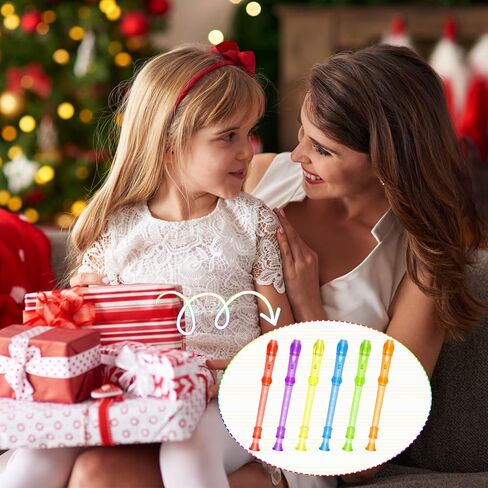 RMISODO 6 Pieces Mini Translucent Soprano Recorder Plastic 6 Hole Soprano Descant Recorder Music Flute for School Student, Random Color in Kuwait