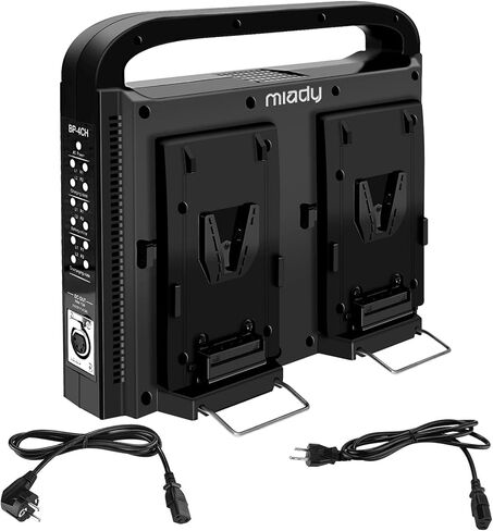 Miady BP-4CH 4 Channel V-Mount/V Lock Battery Charger with DC 16.5V Power Supply Output Compatible with Any V-Mount Battery(Battery Not Included) in Saudi Arabia