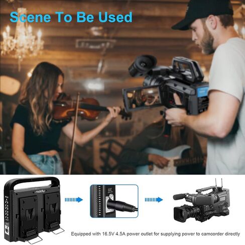 Miady BP-4CH 4 Channel V-Mount/V Lock Battery Charger with DC 16.5V Power Supply Output Compatible with Any V-Mount Battery(Battery Not Included) in Saudi Arabia