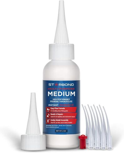 Starbond 2 oz. Thin, Medium, Thick CA Glue with 6 oz. Activator Bundle (Premium Cyanoacrylate Super Glue) for Quick Glue-ups. Woodworking, Woodturning, Hobby Models, 3D Printing in Saudi Arabia