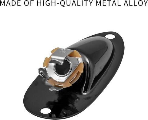 Gold Guitar Jack Plate, Guitar Input Output Jack Socket Plate, Guitar Boat Style Jack Plate, Guitar Jack Plate with Screws for Strat Fender Style Electric Guitar Parts Replacement in Saudi Arabia