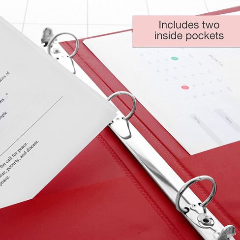 BAZIC 3 Ring Binder 1" Economy View Binders Organizer - Grey, Round Ring, Hold 175 Sheets Paper, for School Office Home, 1-Count in Kuwait