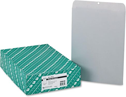Quality Park 38610 Clasp Envelope, 12 x 15 1/2, 28lb, Executive Gray, 100/Box in Saudi Arabia