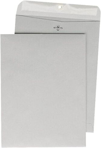 Quality Park 38610 Clasp Envelope, 12 x 15 1/2, 28lb, Executive Gray, 100/Box in Saudi Arabia