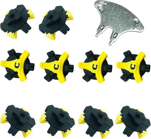 28 قطعة من مسامير أحذية الجولف البديلة ذات القفل السريع لأحذية الجولف (أسود/أصفر) in Kuwait