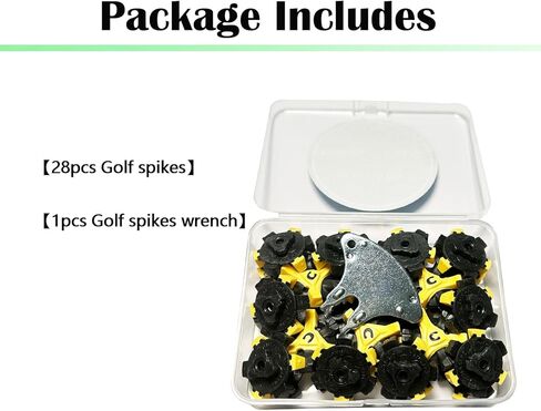 28 قطعة من مسامير أحذية الجولف البديلة ذات القفل السريع لأحذية الجولف (أسود/أصفر) in Kuwait