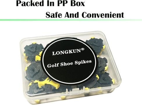 28 قطعة من مسامير أحذية الجولف البديلة ذات القفل السريع لأحذية الجولف (أسود/أصفر) in Kuwait