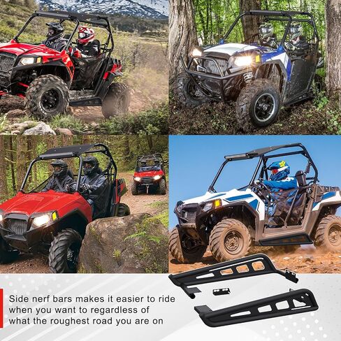 قضبان ELITEWILL Rock Sliders الجانبية Nerf Bars ذات النمط العدواني على شكل شجرة مناسبة لـ 2008-2014 Polaris RZR 570/ RZR 800/ RZR 800 S in Saudi Arabia
