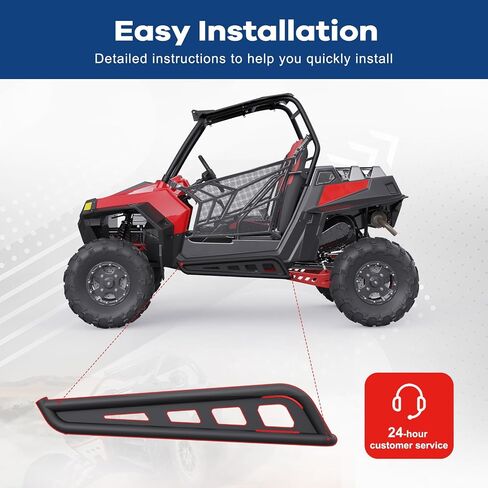 قضبان ELITEWILL Rock Sliders الجانبية Nerf Bars ذات النمط العدواني على شكل شجرة مناسبة لـ 2008-2014 Polaris RZR 570/ RZR 800/ RZR 800 S in Saudi Arabia