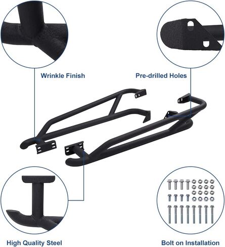 ELITEWILL Nerf Bars Rock Sliders مع طلاء مسحوق أسود متجعد مناسب لـ 2019+ Honda Talon 1000R / 1000X in Saudi Arabia
