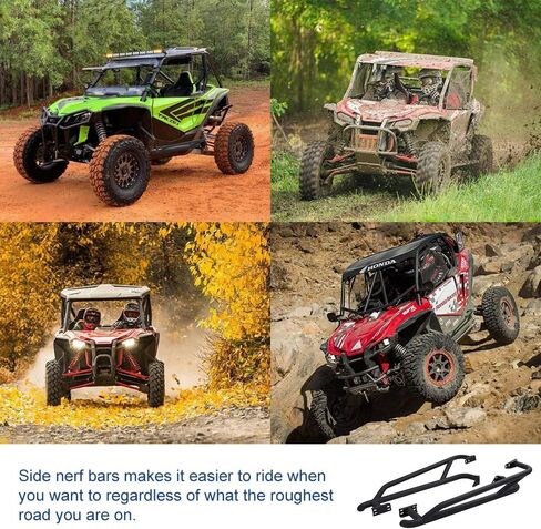 ELITEWILL Nerf Bars Rock Sliders مع طلاء مسحوق أسود متجعد مناسب لـ 2019+ Honda Talon 1000R / 1000X in Saudi Arabia