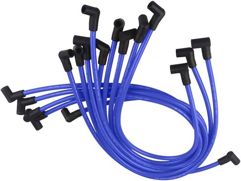 JDMON 10.5mm أسلاك توصيل الإشعال متوافقة مع Chevy 350 400 327 307 383 SBC 454 366 396 402 409 427 496 502 572 632 BBC V8 أسلاك الإشعال باللون الأزرق in Saudi Arabia