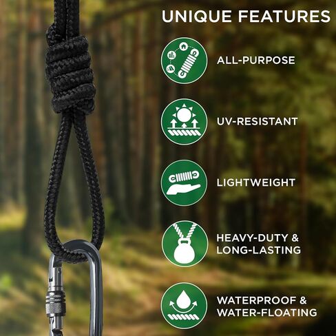 TECEUM Rope – 90 Feet x 1/4 Inch (7mm) – Army Green – Strong All-Purpose Utility Rope – Camping, Crafting, Flag Pole, Indoor & Outdoor – Polypropylene Nylon Poly Lightweight Diamond Braided Cord in Saudi Arabia