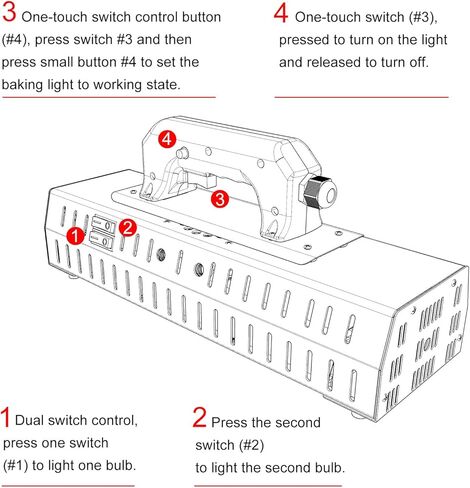 DATOUBOSS مصباح علاج الطلاء بالأشعة تحت الحمراء 2000 واط مصباح الطلاء بالأشعة تحت الحمراء على الموجة القصيرة لأنظمة معالجة الطلاء لإصلاح جسم السيارة in Kuwait