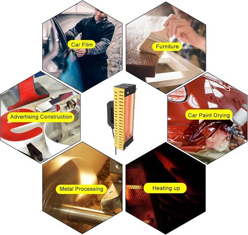 DATOUBOSS مصباح علاج الطلاء بالأشعة تحت الحمراء 2000 واط مصباح الطلاء بالأشعة تحت الحمراء على الموجة القصيرة لأنظمة معالجة الطلاء لإصلاح جسم السيارة in Kuwait