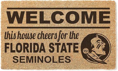 Florida State Seminoles Welcome Coir Doormat, 18x30 Inches, Seminoles Outdoor Rug; Display Your Team Spirit with This Unique Florida State Seminoles Doormat in Saudi Arabia